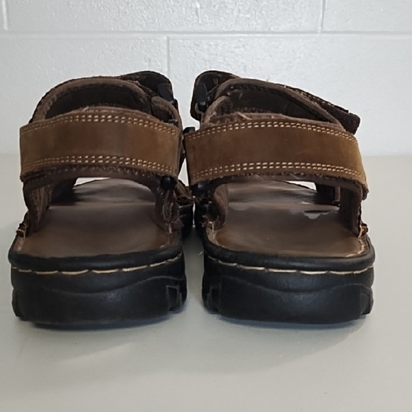 Brown Sandals with Adjustable 3 Velcro Straps - Picture 4 of 13